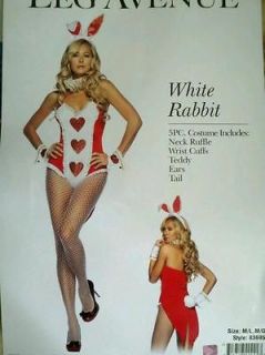 NWT White Rabbit Bunny Adult Women Halloween Costume Medium/Large NEW