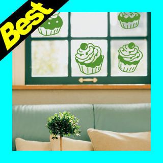 cup cake window wall decals home decor vinyl stickers more