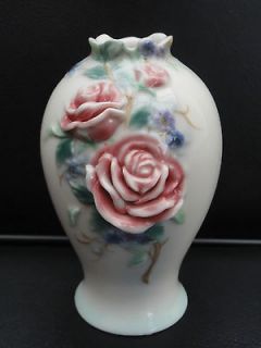 Franz Porcelain For Royal Doulton   Pink Rose Bud Vase   FZ00643