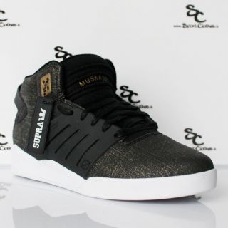 Supra Skytop III Tip 3 mens lifestyle shoes black gold white NEW