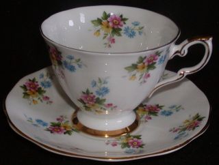 Royal Standard Bone China, England Footed Cup & Saucer Spring Wild 