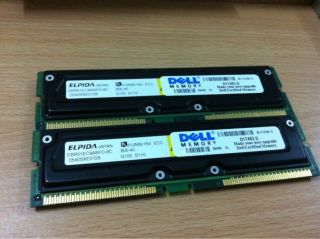   8250 8200 8100 1GB Kit 2x 512mb PC800 40 Rambus Memory ELPIDA