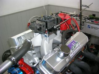 sbc 383 stroker engine 562hp 210cc afr aluminum heads 750