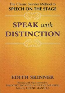   Speech on the Stage by Edith Skinner 1990, Paperback, Revised