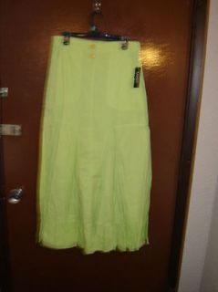 sabo women s lime green skirt size xl nwt