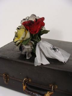   Corpse Bride Wedding DEAD ROSE FLOWER BOUQUET Red Yellow White