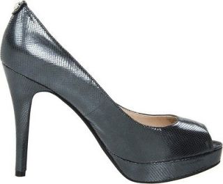 Womens Shoes Michael Kors YORK PLATFORM Peeptoe Heels Leather 