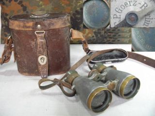 ww1 ww2 original german m08 binoculars w case compass from
