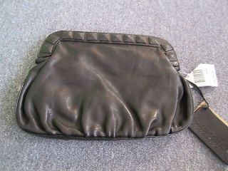 NWT Linea Pelle Black Samantha Studded Large Clutch Bag Purse