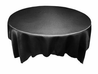 SATIN SQUARE TABLE OVERLAY 90x90 wholesale wedding deal   Black