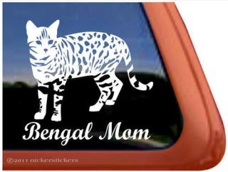 bengal mom bengal cat kitty kitten window decal sticker one