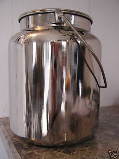 new stainless steel milk can with lid 10 qt capacity