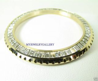 5ct18ky gold diamond bezel for rolex gmtii submariner from