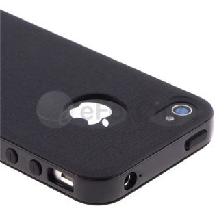 Black TPU Rubber Trim Thin Cover Case Bumper Frame For Apple iPhone 4 