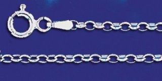   Silver Rolo Necklace 18 Rhodium Plated Chain Solid 925 Italy 2mm
