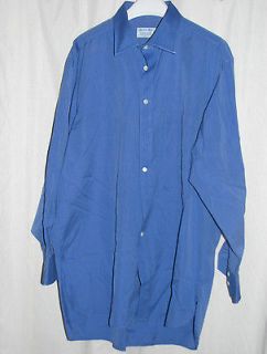 Hilditch & Key dark Blue dress shirt AS IS made in G. Britain 17 31