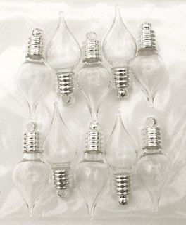10 Vial Pendants (vials) LARGE TEAR w/CORK (bottles, miniature, glass 