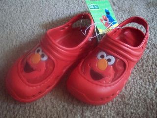 NWT Sesame Street Red Elmo Clogs Sandals Shoes Toddler Size 7 , 8 , 9 