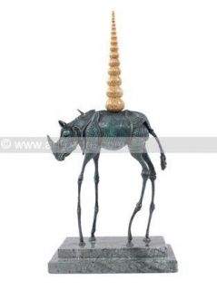 salvador dali s n bronze sculpture cosmic rhinoceros from belgium
