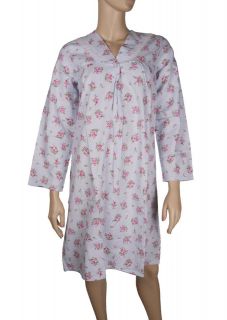 Womens Flannel 100%Cotton Long Sleeve Nightgown,GIFT set,folded w 
