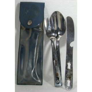 vintage imperial boy scout stainless utensil set 
