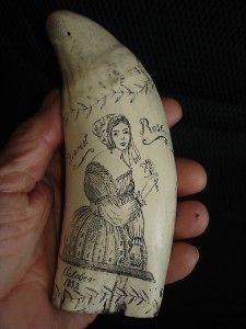 scrimshaw whale tooth replica ship romulus  24
