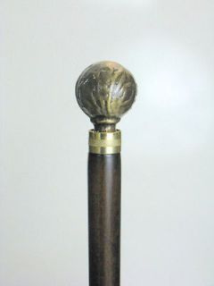 walking stick globe solid brass handle ws18 