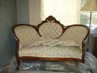 victorian love seat re upholstered  400 00