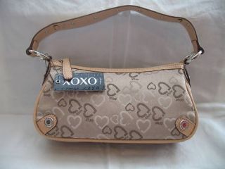 xoxo nwt purse handbag small bag new sand beige hearts