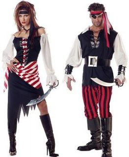 Ruby The Pirate Beauty & Cutthroat Pirate Couples Costume Set  Large