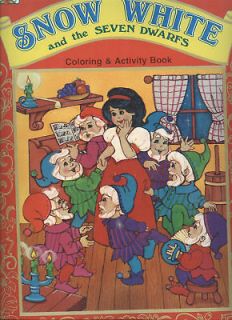 snow white and seven dwarfs coloring activity book  12 00 