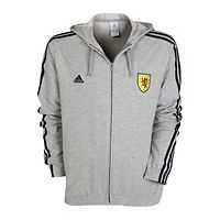 New Adidas Scotland Football FA Grey Cotton Hooded Sweater Jacket XS 