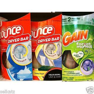 BOUNCE / GAIN DRYER BAR SHEET REPLACEMENT FABRIC SOFTENER ~ CHOICES 