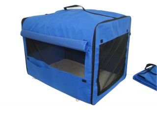 Dog Cat Pet Bed House Soft Carrier Crate Cage w/Case LU