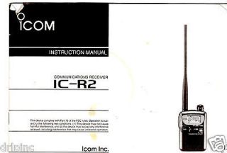 icom instruction manual ic r5 receiver scanner 