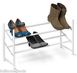 tier white expandable stackable shoe rack sho 01167 time