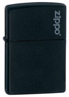   Black Matte W/Zippo Logo Lighter, Full Size, Low Shipping, 218ZL