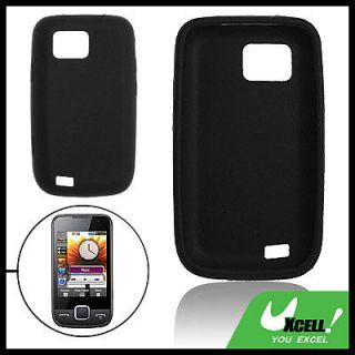 durable silicone soft cover black for samsung s5600 from hong