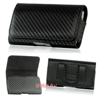 for Samsung Galaxy S II i777 Carbon Fiber Leather Protective Pouch 