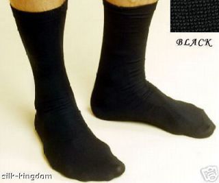 Pairs Silk Mens Dress Socks    Size Medium / Color Black
