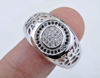   ring Micro Pave Prong Set AAA Hip Hop CZ 925 Sterling Silver Ring J80