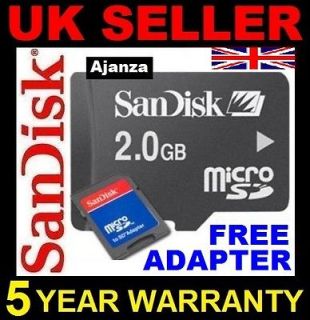 SANDISK 2GB MICRO SD MEMORY CARD FOR GARMIN ASUS MOBILE PHONE +FREE SD 