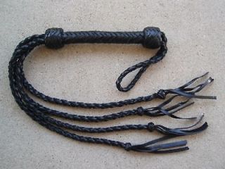 Cat Of 4 Tails WICKED Flogger Black Leather 9 Nine   VERY RUGGED and 