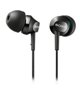 Sony MDR EX58V In Ear only Headphones   Black