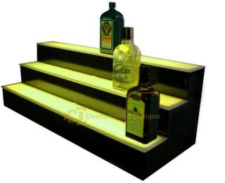 40 3 tier led lighted bar shelves lighted liquor display