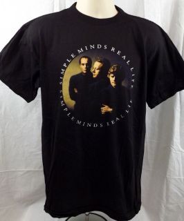 SIMPLE MINDS Vintage 1991 Original Real Life Tour Concert T Shirt (XL 