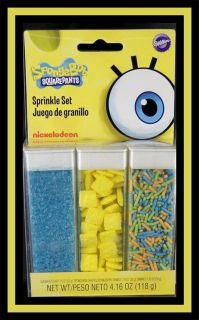 new wilton spongebob sprinkle set 3 types nip 3340 time
