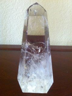 OUTSTANDING CRYSTAL OBELISK   6 1/2” TALL AND WEIGHS 2 POUNDS