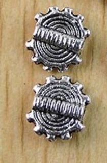 Ant Silver Dotted Spiral Single Strand Spacer Slide Beads 6pk