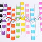 New Fahion Small size SLAP Silicone Watchband Sport Clap Quartz Wrist 